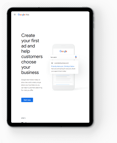 An example of effective contextual advertising setup (Google Ads) by Acatis web studio team.